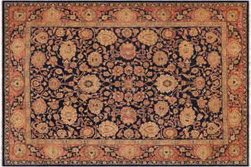 handmade Traditional Kafkaz Chobi Ziegler Blue Salmon Hand Knotted RECTANGLE 100% WOOL area rug 9 x 12